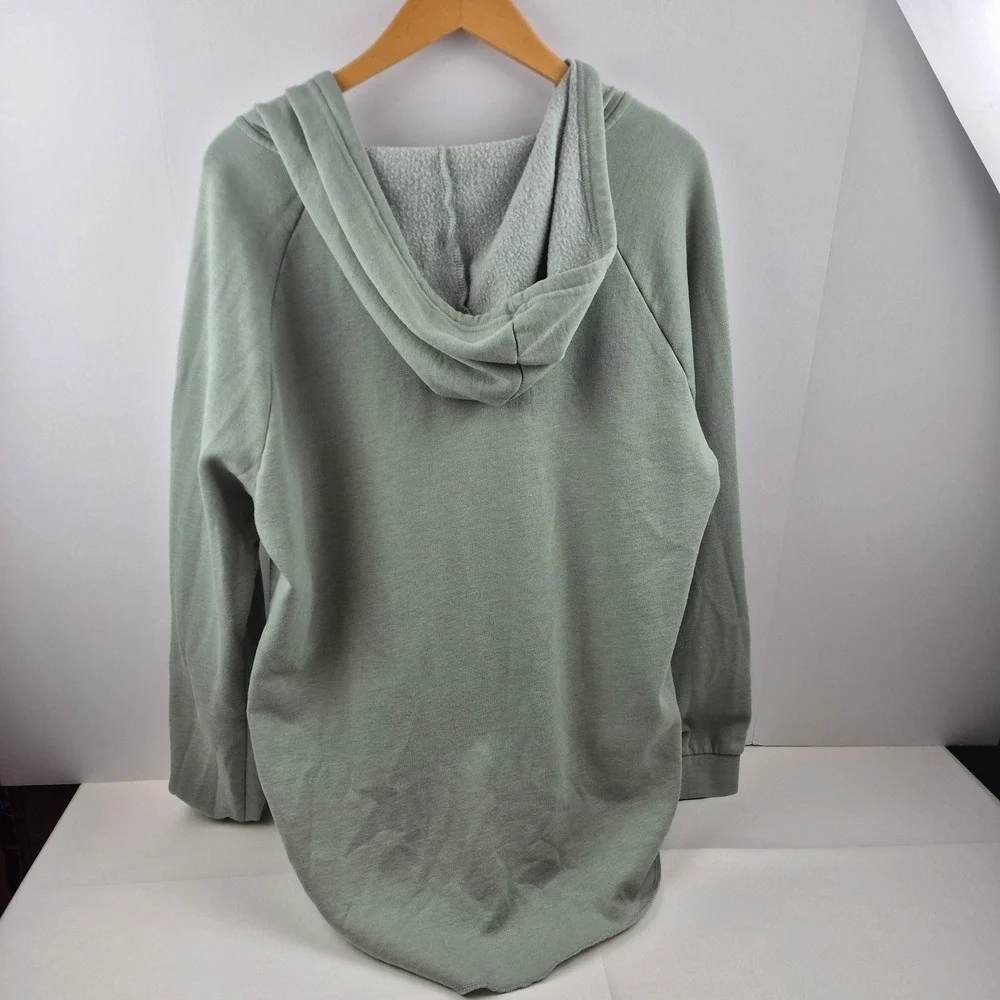Independent Trading Company Hoodie Womens 2XL Green Long Sleeve Sweatshirt - Picture 2 of 10